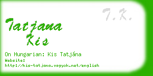 tatjana kis business card