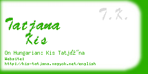 tatjana kis business card